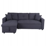 ΚΑΝΑΠΕΣ ΓΩΝΙΑ ΚΡΕΒΑΤΙ WAYNE 224x147x85Υεκ HM3028 11 ΓΚΡΙ ΥΦΑΣΜΑ c498274