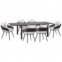 ΣΕΤ ΤΡΑΠΕΖΑΡΙΑΣ ΕΞ ΧΩΡΟΥ 7ΤΜΧ KRUM HM21132 07 ΣΚΟΥΡΟ ΓΚΡΙ ΑΛΟΥΜΙΝΙΟ P Ε ΣΧΟΙΝΙ c498281