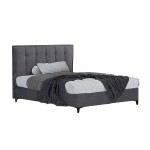 PIANO ΚΡΕΒΑΤΙ ΜΕ ΑΠΟΘΗΚ ΧΩΡΟ ΓΙΑ ΣΤΡΩΜΑ 90x200cm ΓΚΡΙ 07-780 207x97x115 c498284