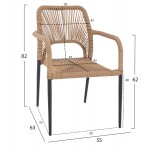 ΣΕΤ ΤΡΑΠΕΖΑΡΙΑΣ ΕΞ ΧΩΡΟΥ 7ΤΜΧ KRUM HM21132 01 ΣΚΟΥΡΟ ΓΚΡΙ ΑΛΟΥΜΙΝΙΟ-P E TWISTED RATTAN c498297