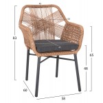 ΣΕΤ ΤΡΑΠΕΖΑΡΙΑΣ ΕΞ ΧΩΡΟΥ 7ΤΜΧ KRUM HM21132 02 ΣΚΟΥΡΟ ΓΚΡΙ ΑΛΟΥΜΙΝΙΟ-P E RATTAN c498298