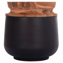 ΔΙΑΚΟΣΜΗΤΙΚΟ ΒΑΖΟ ΔΑΠΕΔΟΥ LINTER HM4662 01L FIBER CEMENT ΜΑΥΡΟ--ΞΥΛΟ ΤΕΑΚ Φ41x47Υεκ c498326