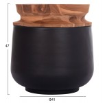 ΔΙΑΚΟΣΜΗΤΙΚΟ ΒΑΖΟ ΔΑΠΕΔΟΥ LINTER HM4662 01L FIBER CEMENT ΜΑΥΡΟ--ΞΥΛΟ ΤΕΑΚ Φ41x47Υεκ c498326