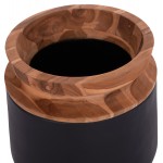 ΔΙΑΚΟΣΜΗΤΙΚΟ ΒΑΖΟ ΔΑΠΕΔΟΥ LINTER HM4662 01L FIBER CEMENT ΜΑΥΡΟ--ΞΥΛΟ ΤΕΑΚ Φ41x47Υεκ c498326