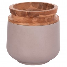 ΔΙΑΚΟΣΜΗΤΙΚΟ ΒΑΖΟ ΔΑΠΕΔΟΥ LINTER HM4662 05L FIBER CEMENT ΓΚΡΙ ΜΑΤ--ΞΥΛΟ ΤΕΑΚ Φ41x47Υεκ c498327