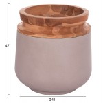 ΔΙΑΚΟΣΜΗΤΙΚΟ ΒΑΖΟ ΔΑΠΕΔΟΥ LINTER HM4662 05L FIBER CEMENT ΓΚΡΙ ΜΑΤ--ΞΥΛΟ ΤΕΑΚ Φ41x47Υεκ c498327