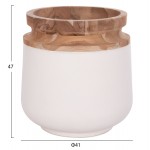ΔΙΑΚΟΣΜΗΤΙΚΟ ΒΑΖΟ ΔΑΠΕΔΟΥ LINTER HM4662 02L FIBER CEMENT ΛΕΥΚΟ--ΞΥΛΟ ΤΕΑΚ Φ41x47Υεκ c498328
