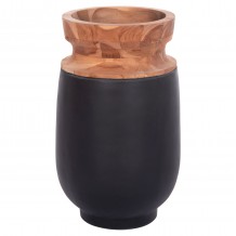 ΔΙΑΚΟΣΜΗΤΙΚΟ ΒΑΖΟ ΔΑΠΕΔΟΥ LINTER HM4662 01S FIBER CEMENT ΜΑΥΡΟ--ΞΥΛΟ ΤΕΑΚ Φ34x60Υεκ c498329