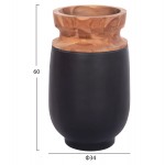 ΔΙΑΚΟΣΜΗΤΙΚΟ ΒΑΖΟ ΔΑΠΕΔΟΥ LINTER HM4662 01S FIBER CEMENT ΜΑΥΡΟ--ΞΥΛΟ ΤΕΑΚ Φ34x60Υεκ c498329