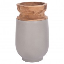 ΔΙΑΚΟΣΜΗΤΙΚΟ ΒΑΖΟ ΔΑΠΕΔΟΥ LINTER HM4662 03S FIBER CEMENT ΓΚΡΙ--ΞΥΛΟ ΤΕΑΚ Φ34x60Υεκ c498330