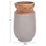 ΔΙΑΚΟΣΜΗΤΙΚΟ ΒΑΖΟ ΔΑΠΕΔΟΥ LINTER HM4662 03S FIBER CEMENT ΓΚΡΙ--ΞΥΛΟ ΤΕΑΚ Φ34x60Υεκ c498330