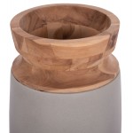 ΔΙΑΚΟΣΜΗΤΙΚΟ ΒΑΖΟ ΔΑΠΕΔΟΥ LINTER HM4662 03S FIBER CEMENT ΓΚΡΙ--ΞΥΛΟ ΤΕΑΚ Φ34x60Υεκ c498330