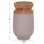 ΔΙΑΚΟΣΜΗΤΙΚΟ ΒΑΖΟ ΔΑΠΕΔΟΥ LINTER HM4662 05S FIBER CEMENT ΓΚΡΙ ΜΑΤ--ΞΥΛΟ ΤΕΑΚ Φ34x60Υεκ c498331