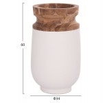 ΔΙΑΚΟΣΜΗΤΙΚΟ ΒΑΖΟ ΔΑΠΕΔΟΥ LINTER HM4662 02S FIBER CEMENT ΛΕΥΚΟ--ΞΥΛΟ ΤΕΑΚ Φ34x60Υεκ c498332