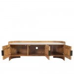 ORGANIC BITTER TV STAND 2ΠΟΡΤΕΣ ΚΑΡΥΔΙ ΛΕΥΚΟ 147x45x50 c498336