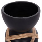ΔΙΑΚΟΣΜΗΤΙΚΟ ΒΑΖΟ ΔΑΠΕΔΟΥ MAYNARD HM4672 01L FIBER CEMENT ΜΑΥΡΟ-RATTAN Φ32x62 5Υεκ c498353