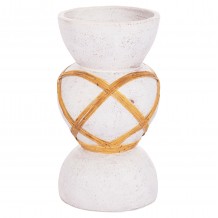 ΔΙΑΚΟΣΜΗΤΙΚΟ ΒΑΖΟ ΔΑΠΕΔΟΥ MAYNARD HM4672 02S FIBER CEMENT ΛΕΥΚΟ--RATTAN Φ27 5x50Υεκ c498354