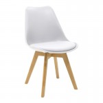 Τραπεζαρία Manka-Gaston pakoworld σετ 3τεμ σε λευκή απόχρωση 80x80x77εκ c498381