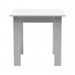 Τραπεζαρία Manka-Gaston pakoworld σετ 3τεμ σε λευκή απόχρωση 80x80x77εκ c498381