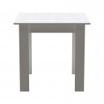 Τραπεζαρία Manka-Gaston pakoworld σετ 3τεμ σε λευκή απόχρωση 80x80x77εκ c498381