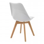 Τραπεζαρία Manka-Gaston pakoworld σετ 5τεμ σε λευκή απόχρωση 110x80x77εκ c498382