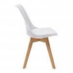 Τραπεζαρία Manka-Gaston pakoworld σετ 5τεμ σε λευκή απόχρωση 110x80x77εκ c498382