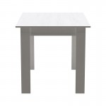 Τραπεζαρία Manka-Gaston pakoworld σετ 5τεμ σε λευκή απόχρωση 110x80x77εκ c498382