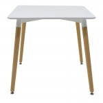 Τραπεζαρία Natali-Gaston pakoworld σετ 3τεμ σε λευκή απόχρωση 80x80x76εκ c498383