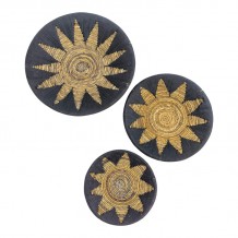 Διακοσμητικό τοίχου Circy Inart σετ 3 τεμ ψάθα σε μαύρη-μπεζ απόχρωση c498386