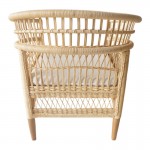 Πολυθρόνα Necorian paakoworld teak ξύλο με pe rattan σε φυσική απόχρωση και λευκό μαξιλάρι 80x70x87εκ c498388
