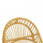 Πολυθρόνα Tromso paakoworld pe rattan σε φυσική απόχρωση με εκρού χρώμα μαξιλάρι 80x85x98εκ c498395