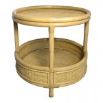 Βοηθητικό τραπέζι Moody pakoworld pe rattan σε φυσική απόχρωση Φ55x51εκ c498396