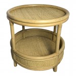Βοηθητικό τραπέζι Moody pakoworld pe rattan σε φυσική απόχρωση Φ55x51εκ c498396