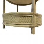Βοηθητικό τραπέζι Moody pakoworld pe rattan σε φυσική απόχρωση Φ55x51εκ c498396