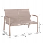 ΣΕΤ ΣΑΛΟΝΙ 4ΤΜΧ JULIETTE HM6280 04 ΚΑΠΟΥΤΣΙΝΟ ΑΛΟΥΜΙΝΙΟ-TEXTILENE--TEMPERED GLASS c498408