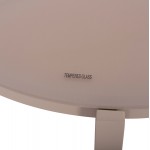 ΣΕΤ ΣΑΛΟΝΙ 4ΤΜΧ JULIETTE HM6280 04 ΚΑΠΟΥΤΣΙΝΟ ΑΛΟΥΜΙΝΙΟ-TEXTILENE--TEMPERED GLASS c498408