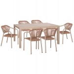 ΣΕΤ ΤΡΑΠΕΖΑΡΙΑΣ ΕΞ ΧΩΡΟΥ 7ΤΜΧ KRUM HM21159 ΜΟΚΑ ΑΛΟΥΜΙΝΙΟ--P E RATTAN c498474