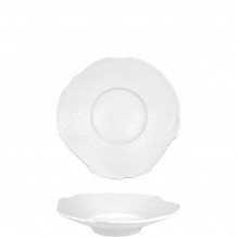 Πιάτο Pasta Stoneware λευκό ανάγλυφη υφή με ρηχή εσοχή φ22 5xΥ4 5cm InSitu - Σετ 6 c498532