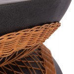 ΤΡΑΠΕΖΙ ΣΑΛΟΝΙΟΥ ΣΤΡΟΓΓΥΛΟ ANNA HM18157 01 FIBER CEMENT ΣΕ ΜΑΥΡΟ-ΦΥΣΙΚΟ RATTAN--Φ92x44 5Υεκ c498541