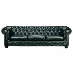 CHESTERFIELD Birmingham Καναπές 4Θέσιος Σαλονιού Καθιστικού Δέρμα AntiqueGreen c498571