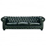 CHESTERFIELD Birmingham Καναπές 4Θέσιος Σαλονιού Καθιστικού Δέρμα AntiqueGreen c498571