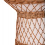 ΒΟΗΘΗΤΙΚΟ ΤΡΑΠΕΖΙ ΣΤΡΟΓΓΥΛΟ DELIA HM18167 02 FIBER CEMENT ΛΕΥΚΟ RATTAN Φ40x45Υεκ c498576