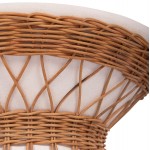ΒΟΗΘΗΤΙΚΟ ΤΡΑΠΕΖΙ ΣΤΡΟΓΓΥΛΟ DELIA HM18167 02 FIBER CEMENT ΛΕΥΚΟ RATTAN Φ40x45Υεκ c498576