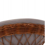 ΒΟΗΘΗΤΙΚΟ ΤΡΑΠΕΖΙ ΣΤΡΟΓΓΥΛΟ DELIA HM18167 03 FIBER CEMENT ΓΚΡΙ RATTAN Φ40x45Υεκ c498577