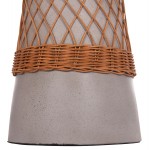 ΒΟΗΘΗΤΙΚΟ ΤΡΑΠΕΖΙ ΣΤΡΟΓΓΥΛΟ DELIA HM18167 03 FIBER CEMENT ΓΚΡΙ RATTAN Φ40x45Υεκ c498577