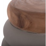 ΤΡΑΠΕΖΙ ΒΟΗΘΗΤΙΚΟ PUFFAT HM18172 03 FIBER CEMENT ΓΚΡΙ- ΞΥΛΟ TEAK TOP Φ45x46Υεκ c498592