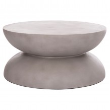 ΤΡΑΠΕΖΙ ΣΑΛΟΝΙΟΥ ANNA HM18158 03 FIBER CEMENT ΣΕ ΓΚΡΙ--Φ92x44 5Υεκ c498644