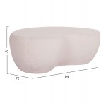 ΤΡΑΠΕΖΙ ΣΑΛΟΝΙΟΥ GERSON HM18151 02S FIBER CEMENT ΣΕ ΛΕΥΚΟ--104x72x40Υεκ c498646