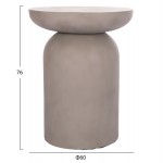 ΒΟΗΘΗΤΙΚΟ ΤΡΑΠΕΖΙ ANNA HM18160 03 FIBER CEMENT ΣΕ ΓΚΡΙ--Φ60x76Υεκ c499157
