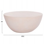 ΤΡΑΠΕΖΙ ΣΑΛΟΝΙΟΥ ΣΤΡΟΓΓΥΛΟ ALLAN HM18162 02 FIBER CEMENT ΣΕ ΛΕΥΚΟ--Φ92x49Υεκ c499158